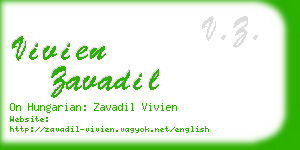 vivien zavadil business card